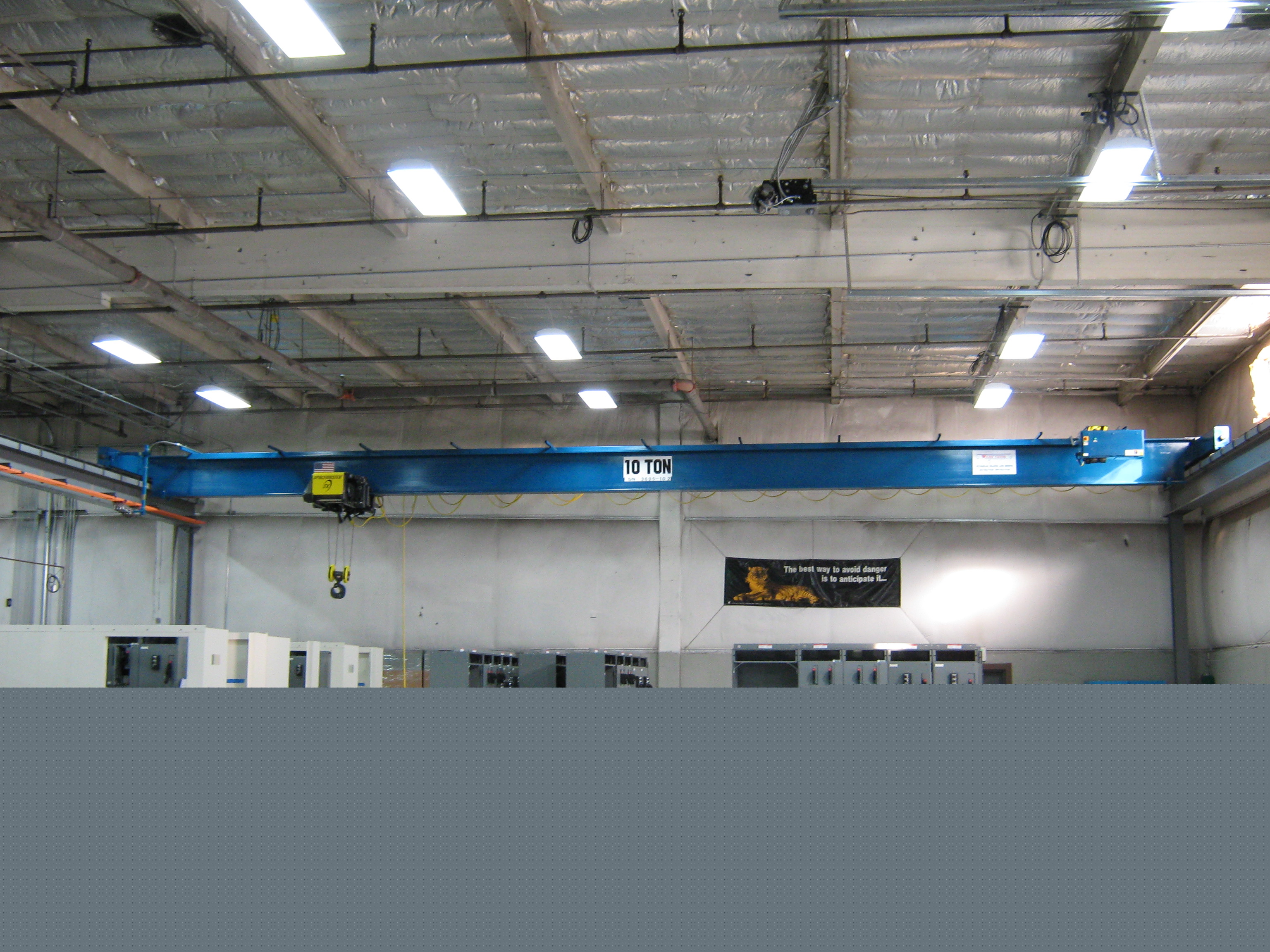 Low Headroom 10-ton Single Girder with R&M Brand Hoist